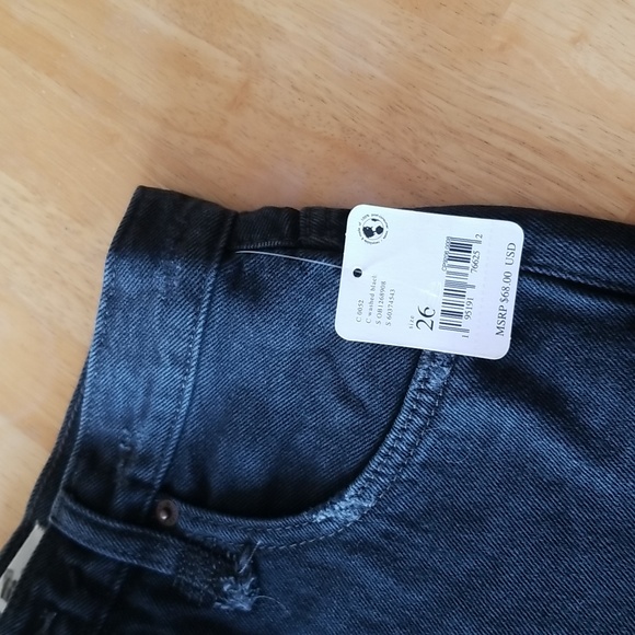 Free People Makai Cutoff Jean Shorts, Washed Black, 26 - Picture 9 of 16